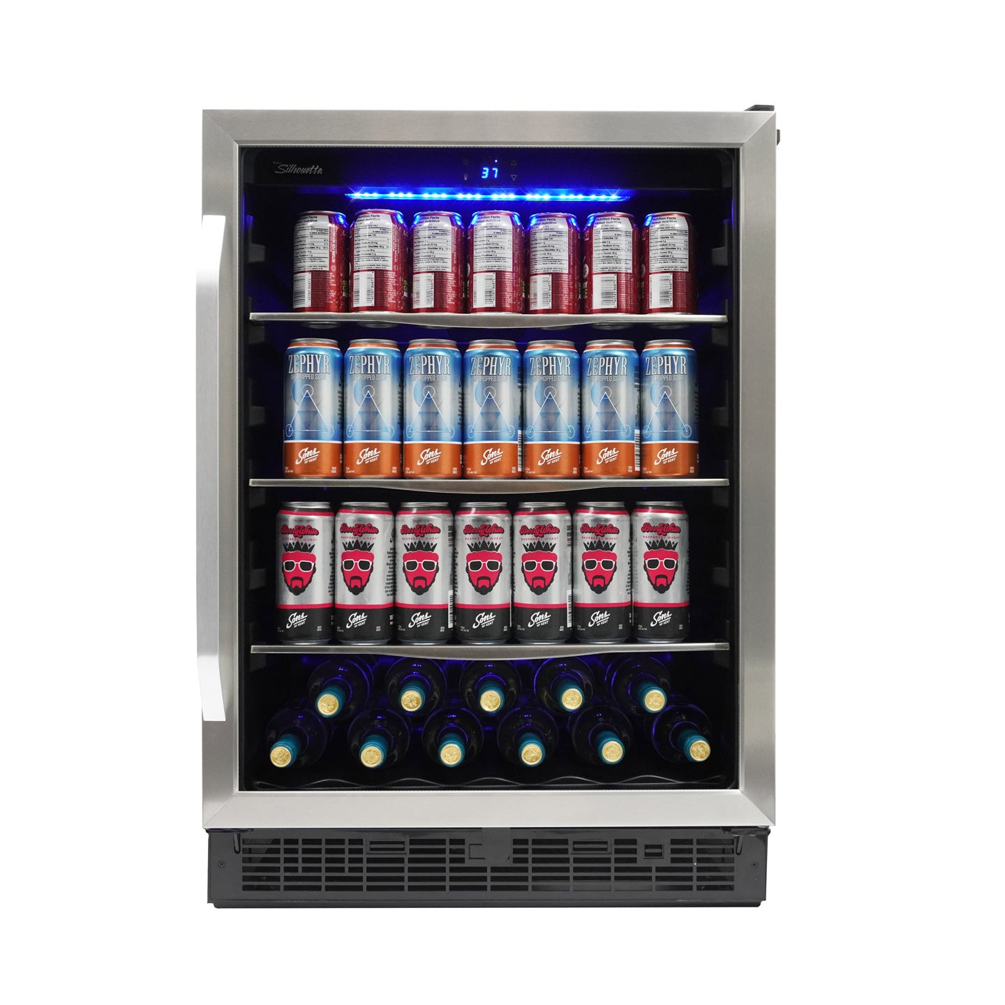 Silhouette - 24" Built-in Beverage Center in Stainless Steel - SBC057D1BSS