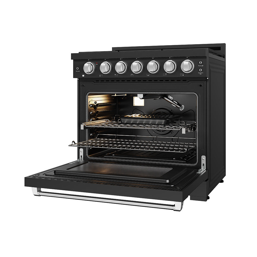 Gordon Ramsay Series 36" Gas Range in Black/Stainless Steel in LP (RSG36BLP-SS)