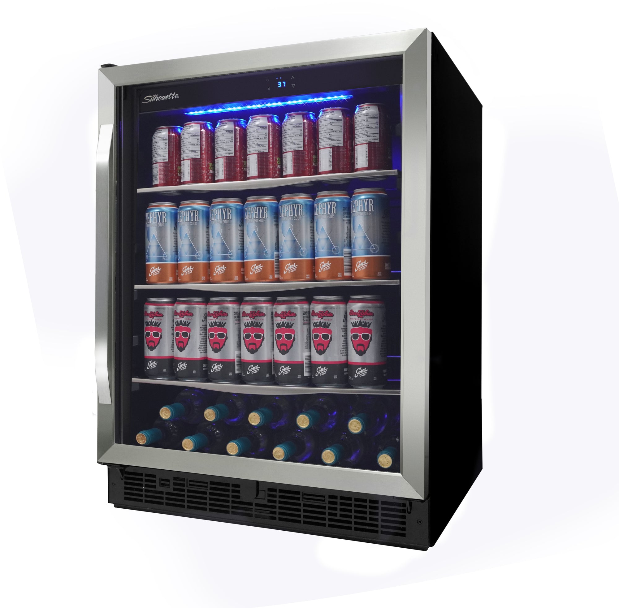Silhouette - 24" Built-in Beverage Center in Stainless Steel - SBC057D1BSS