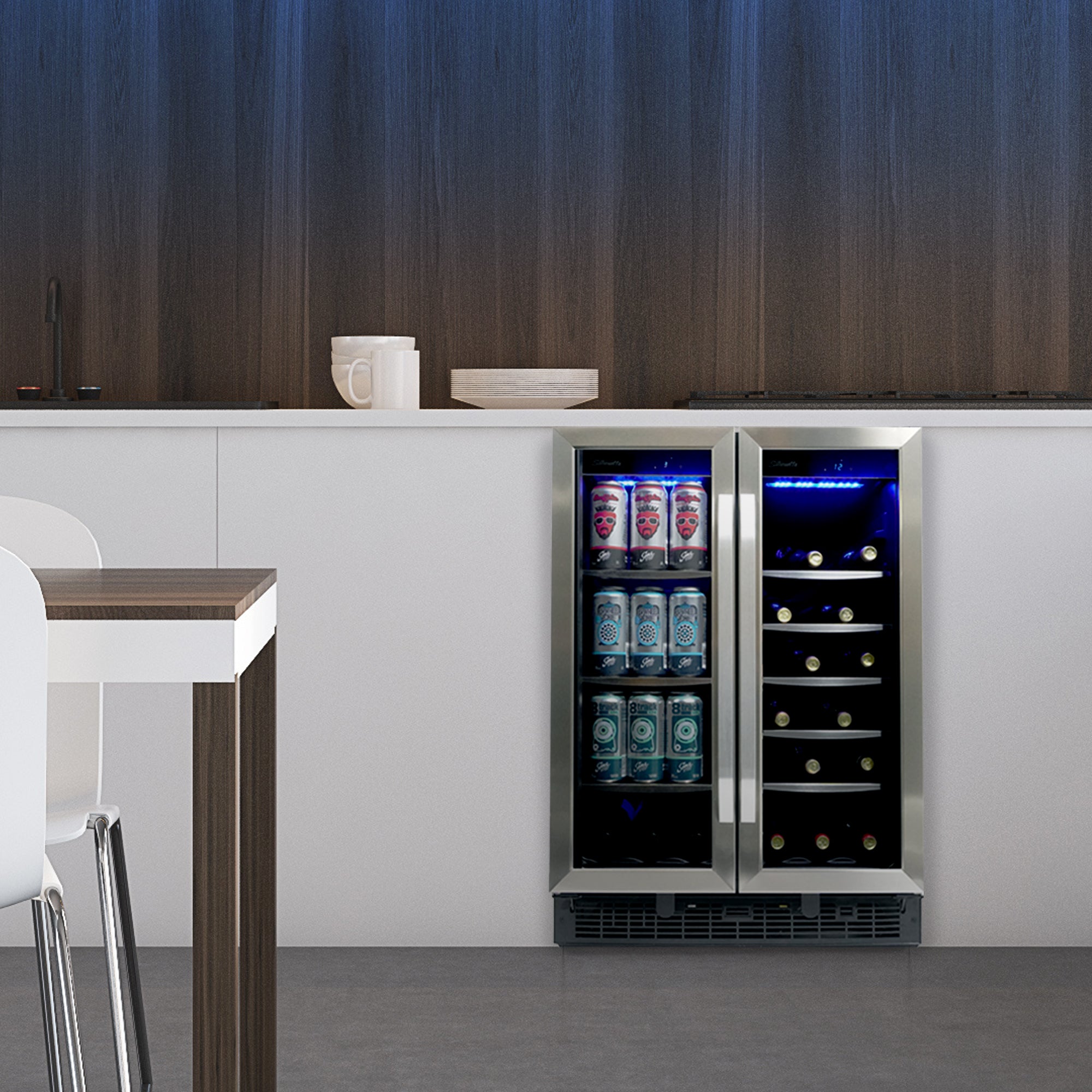 Silhouette - 24" Built-in Beverage Center in Stainless Steel - SBC057D1BSS