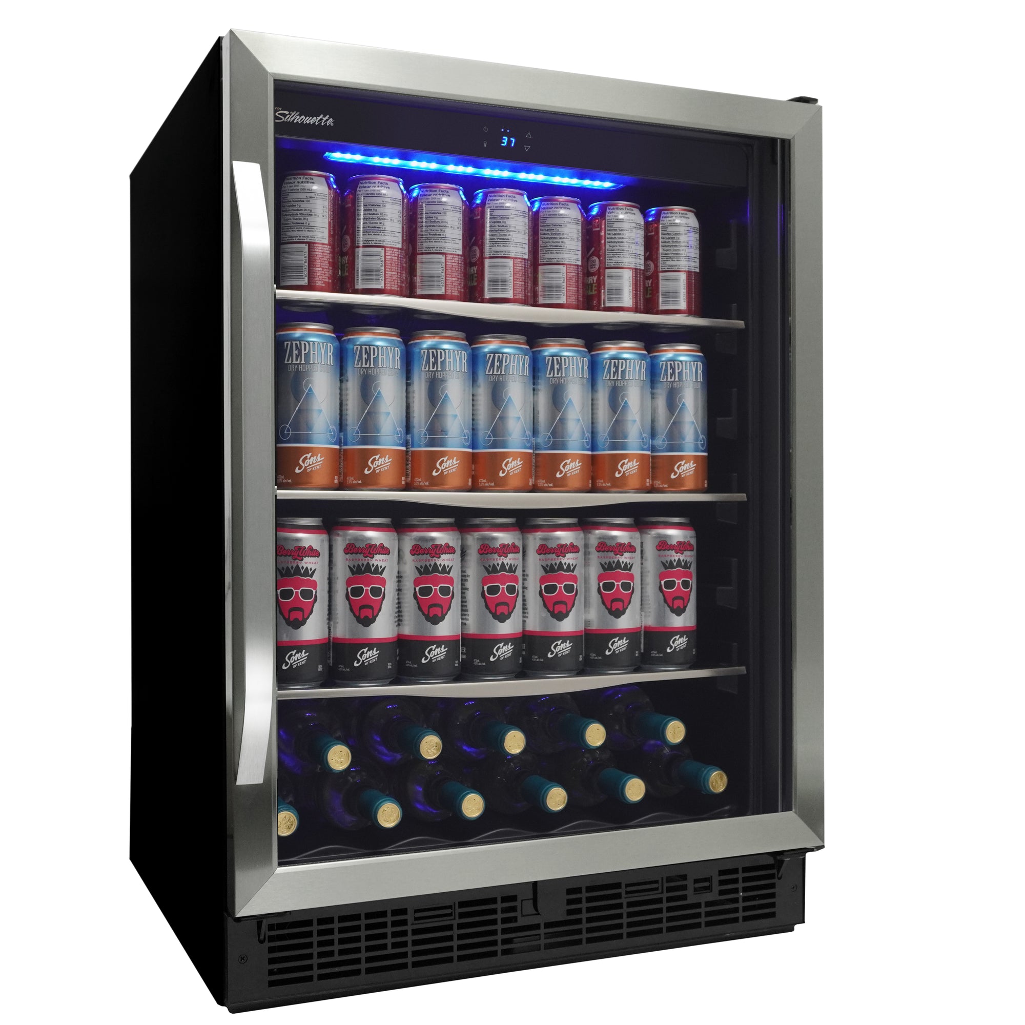 Silhouette - 24" Built-in Beverage Center in Stainless Steel - SBC057D1BSS