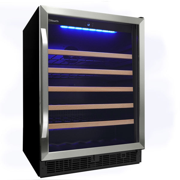 Silhouette - 24" Built-In Wine Cellar in Stainless Steel - SWC057D1BSS