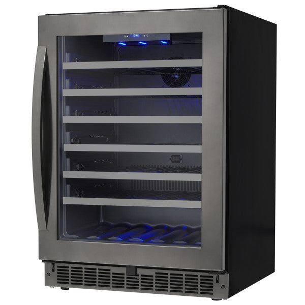 Silhouette Select - 24" Built In Wine Cellar - Black Stainless Steel - SSWC056D1B-S