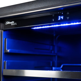 Silhouette - 24" 5.5 cu. ft.  Built-in Beverage Center in Black Stainless Steel - SSBC056D3B-S