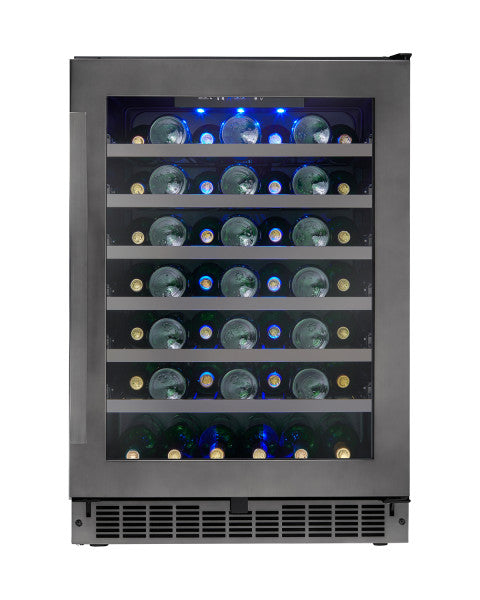 Silhouette Select - 24" Built In Wine Cellar - Black Stainless Steel - SSWC056D1B-S